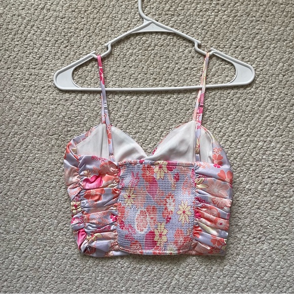 Two piece floral set with top and matching skirt - Picture 6 of 10